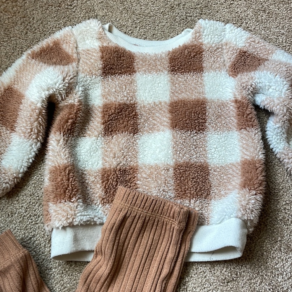 Sherpa/ribbed set - Picture 2 of 3